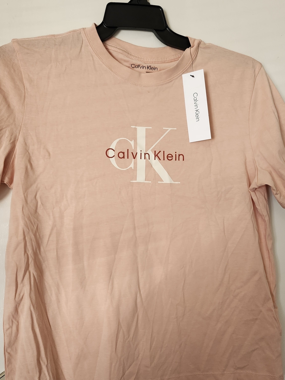 Calvin Klein Light Pink Logo Crew Neck Tee